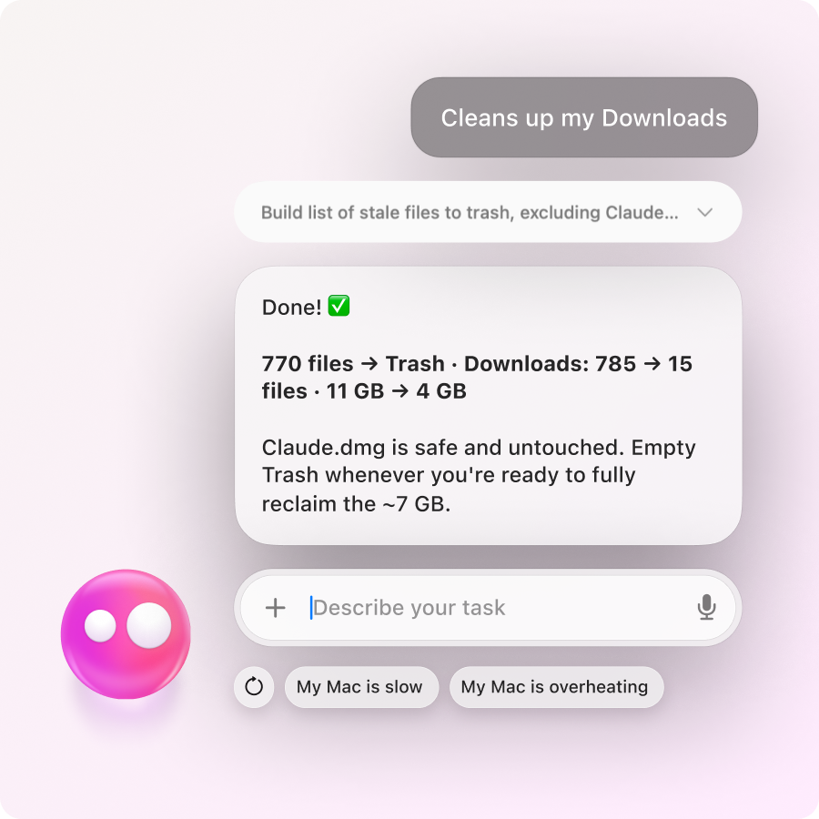 Eney cleans up Downloads and frees up storage on Mac