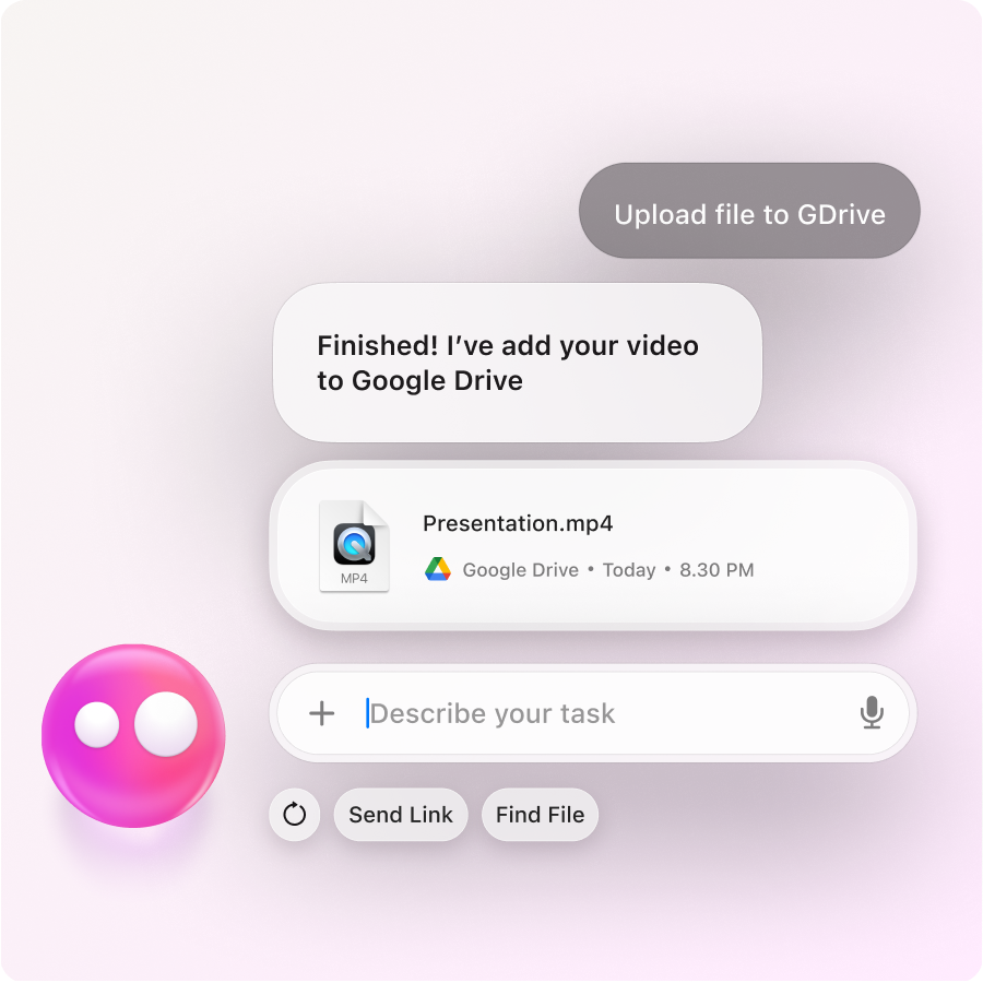 Eney uploading a video file to Google Drive